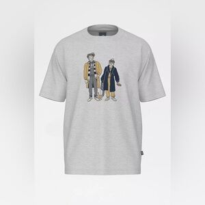 New Balance Never Age Tennis Court Graphic Cotton Tee T Shirt Heather Gray M NEW